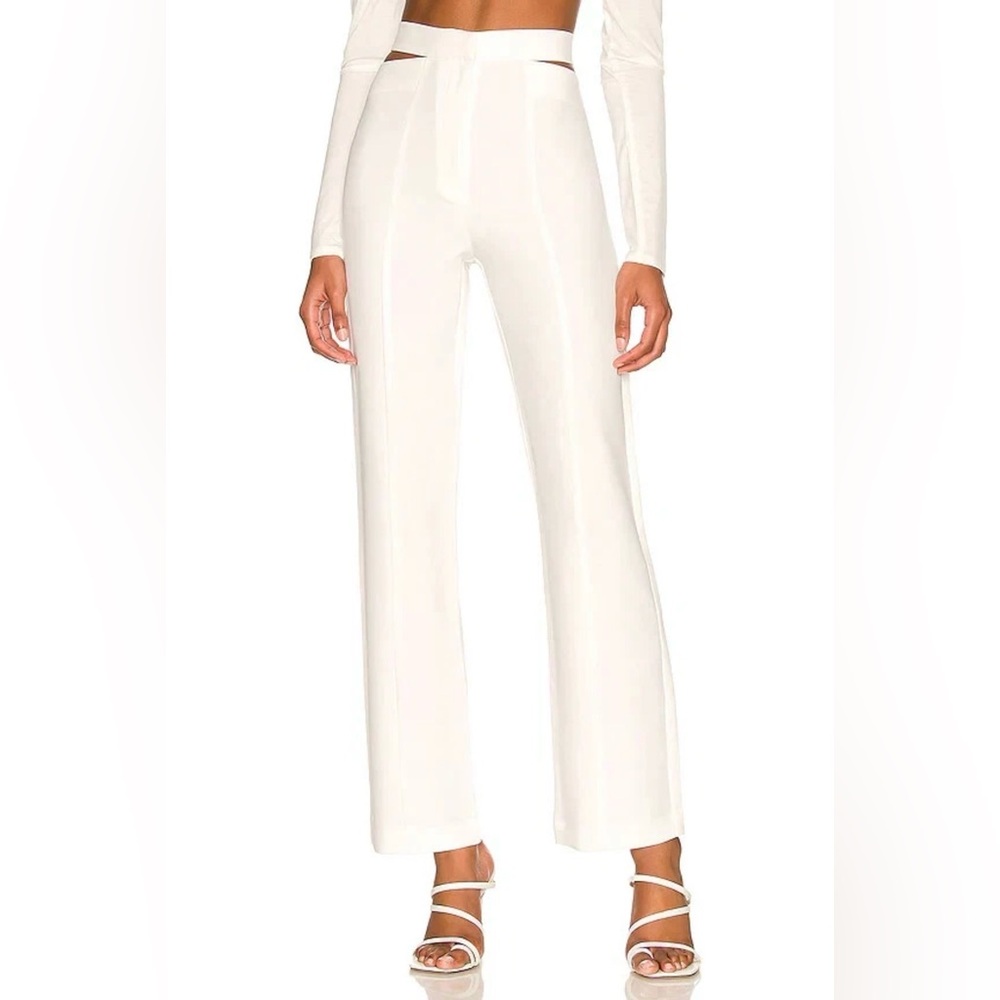 Bardot Kylie Cut Out Pants Ivory Size US 6 NWT